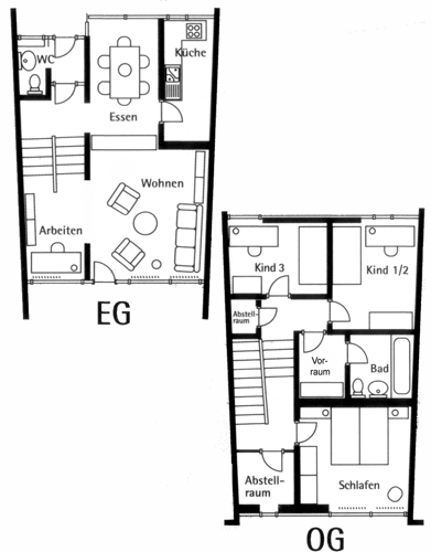 4 Zimmer Grundriss